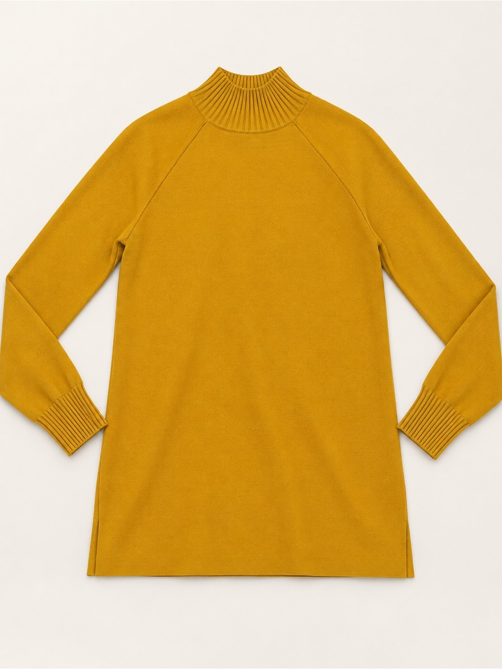 Frank & Oak Mustard Turtleneck Sweater Dress